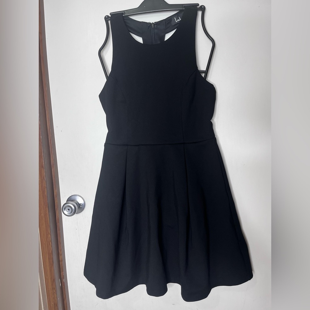 Lulu's Chic Black Sleeveless Mini Dress M - Picture 3 of 7